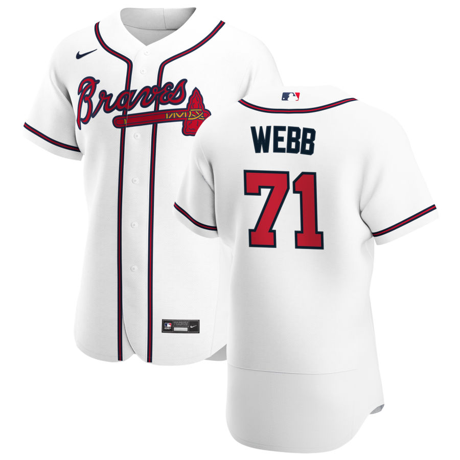 Atlanta Braves #71 Jacob Webb Men Nike White Home 2020 Authentic Player MLB Jersey->atlanta braves->MLB Jersey